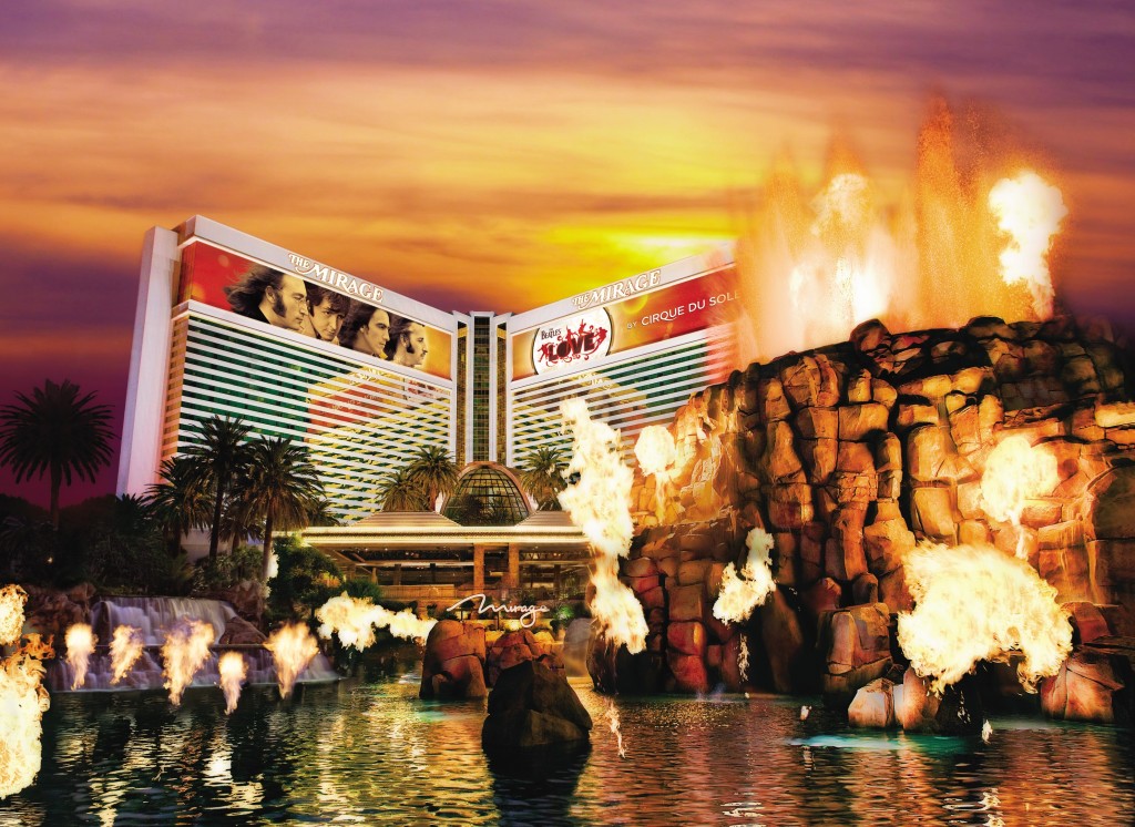 Fachada do The Mirage Resort, Spa & Casino, um dos hotéis que tem tarifa promocional da CVC (foto divulgação/MGM Resorts International)