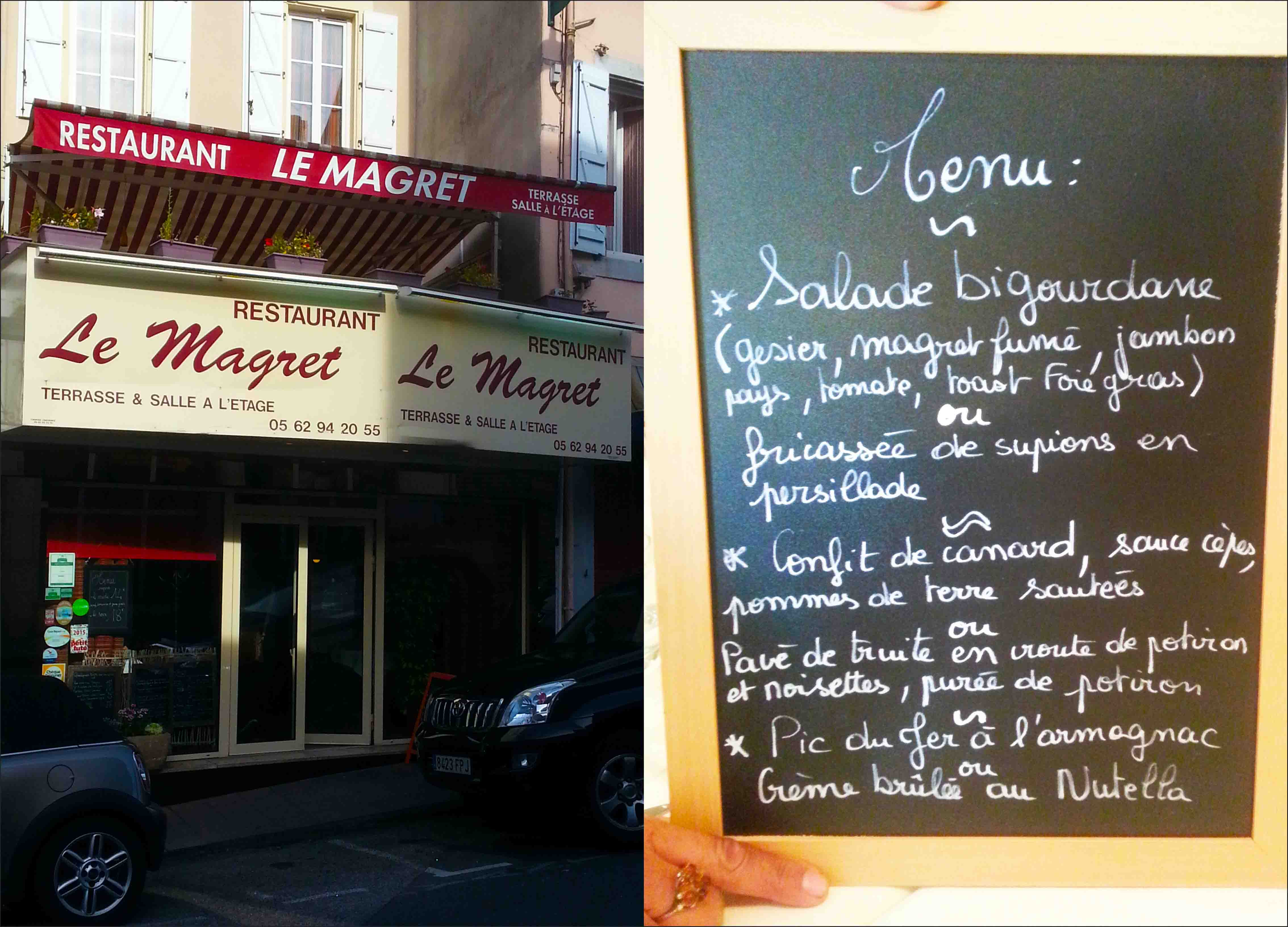 Restaurante e menu. Os franceses são autênticos e regionalistas