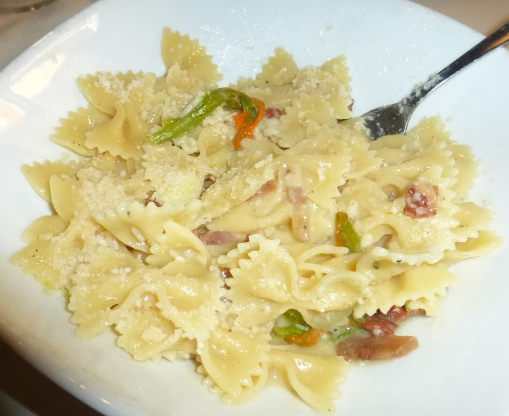 O primeiro prato: massa deliciosa