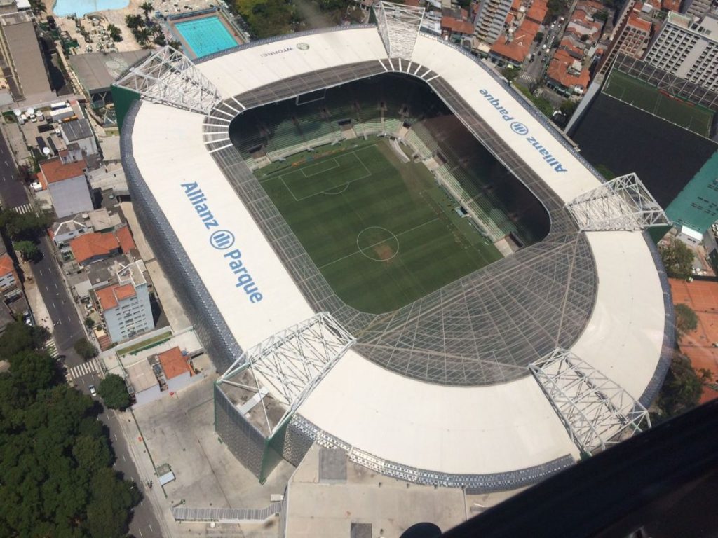 Vista do Allianz Parque, a casa do Palmeiras (foto divulgação/Allianz Parque)