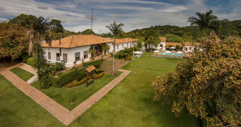 Vista aérea da sede do empreendimento (fotos divulgação/Fazenda Capoava)