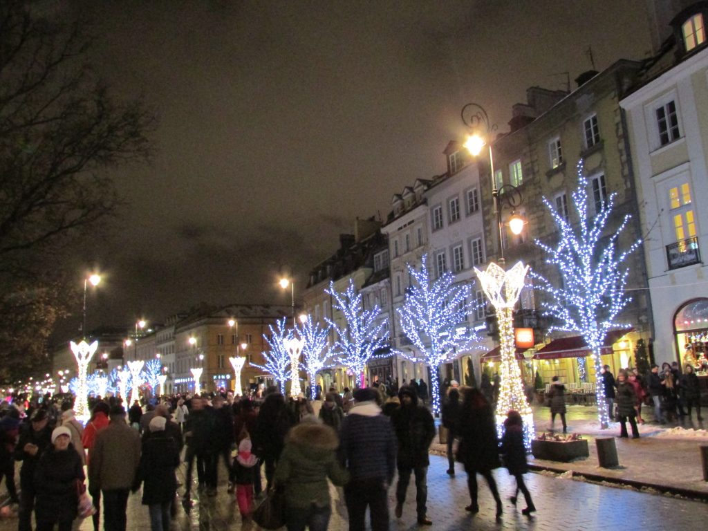 Iluminação natalina em Varsovia