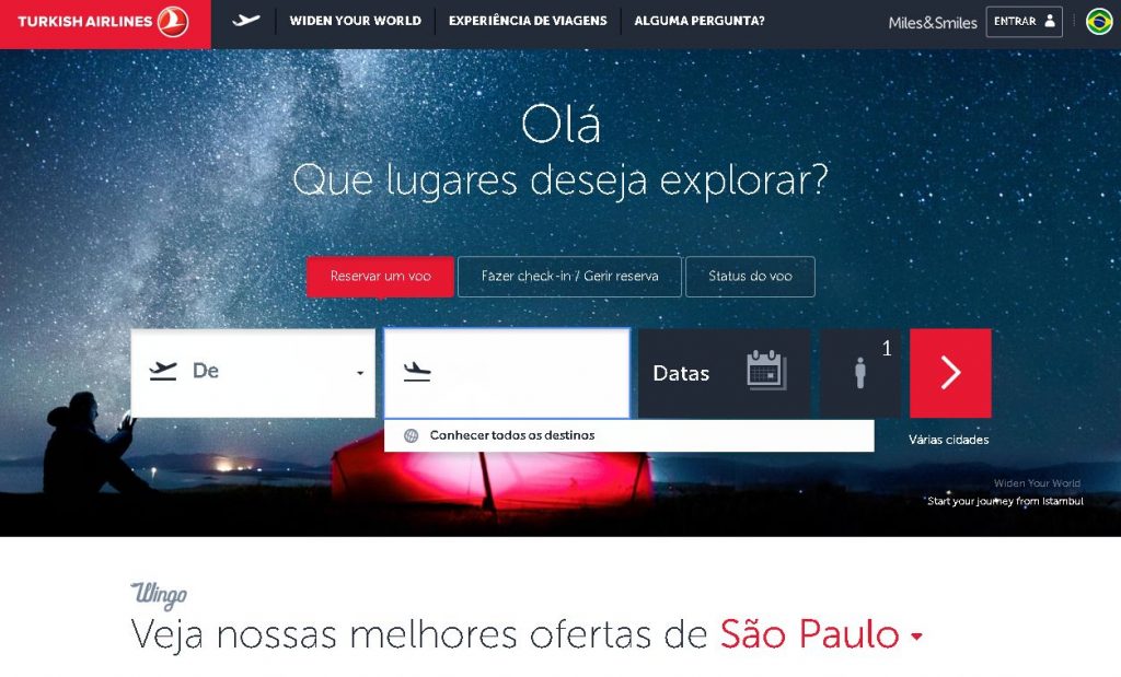 A homepage do novo site em português (reprodução)