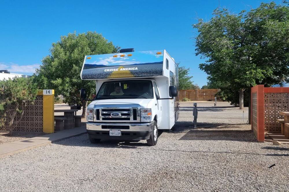 Novo México ao Texas de motorhome